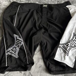 Tapout Black and White Men’s Athletic Fight Shorts ufc size 36